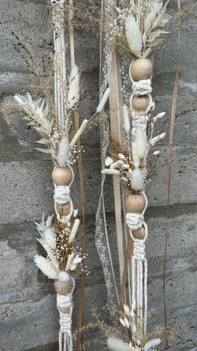 Suspension macramé & fleurs séchées