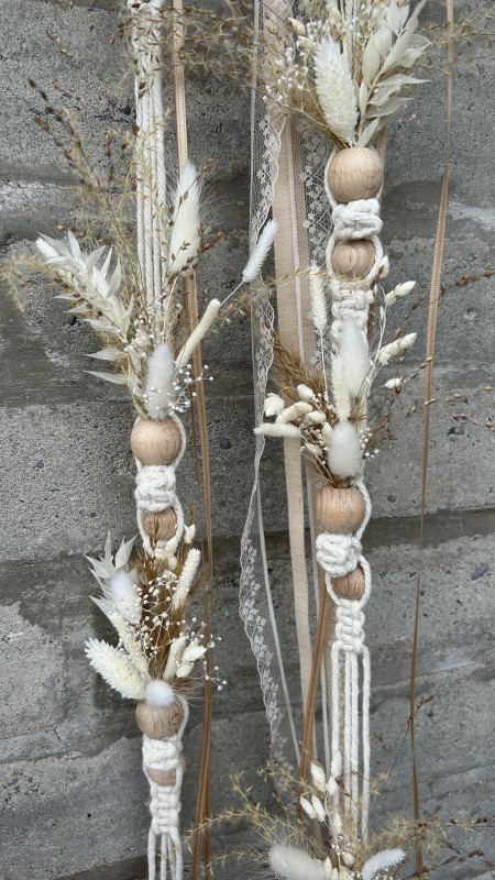Suspension macramé & fleurs séchées