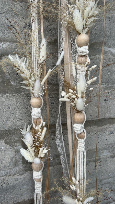 Suspension macramé & fleurs séchées